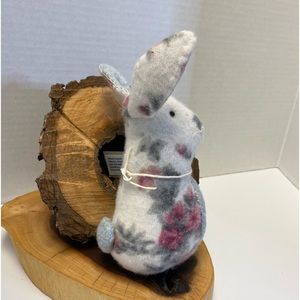 Stuffed Floral Bunny rabbit for Nursery decor or cottagecore decor hand …